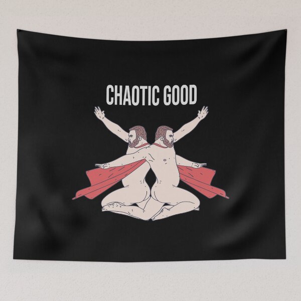 Item preview, Chaotic Good Text - Nude Superhero Symbol - Roleplaying designed and sold by DeWinnes.