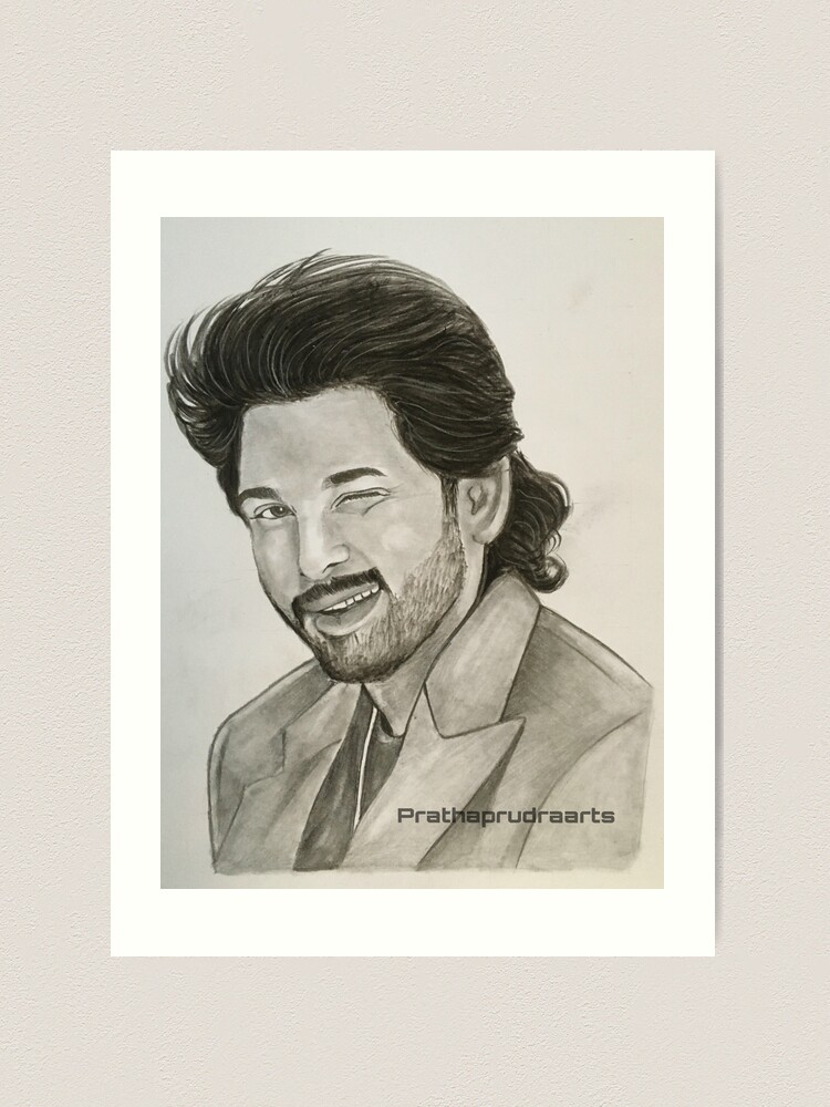 ArtStation  HBD Allu Arjun Pencil Sketch 2023 HBDAlluArjun