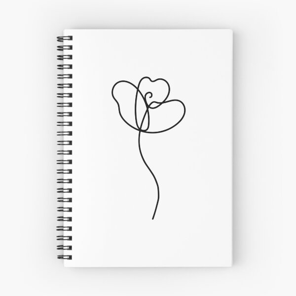 Item preview, poppy line drawing designed and sold by maddie tay.