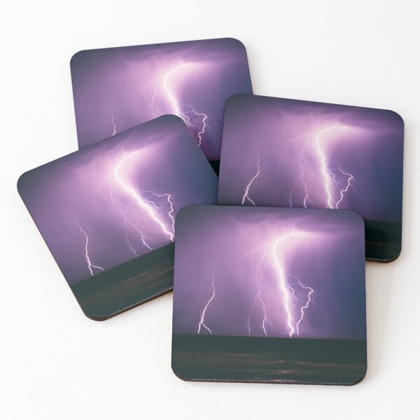 Item preview, Nighttime Storm Lightning Strike Over Ocean designed and sold by IndyOnly.
