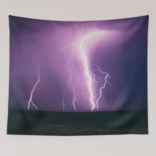 Item preview, Nighttime Storm Lightning Strike Over Ocean designed and sold by IndyOnly.
