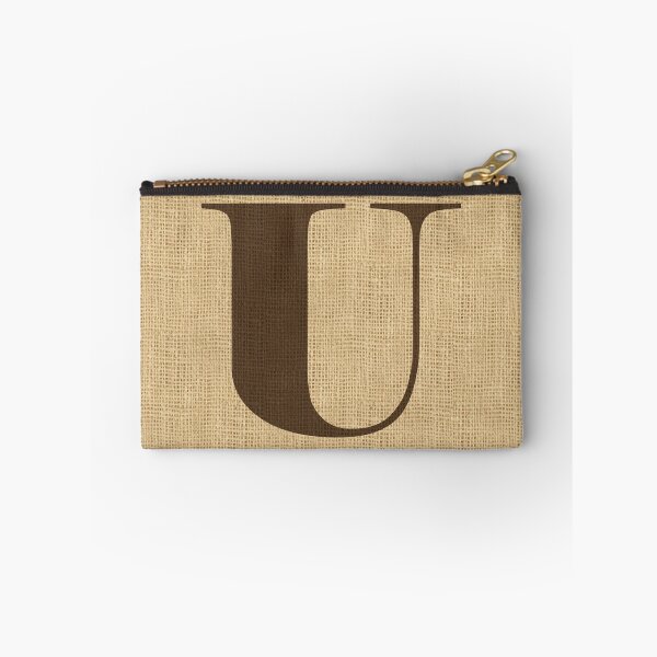 Aperçu de l'œuvre Monogramme Toile de Jute Initiale U créée et vendue par Elsy's Art.