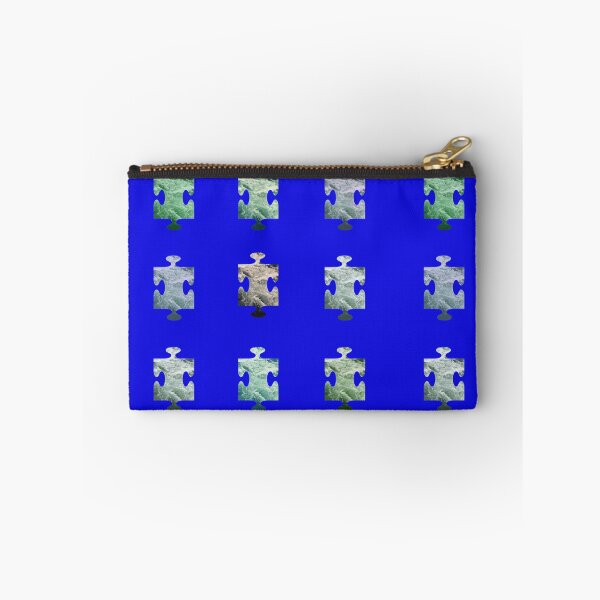 Item preview, Ocean Blue Nagara Falls waves in a rustic design of waves in Puzzle Piece Pattern in Blue Background  designed and sold by Vero De.