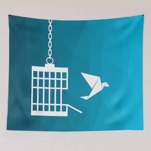 Item preview, Bird flies out of the cage.  designed and sold by TashaVector.