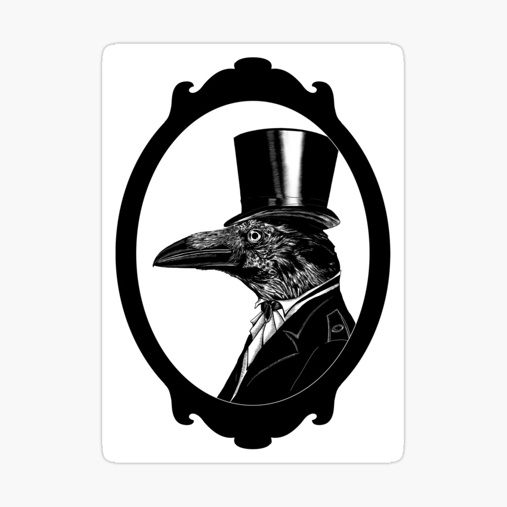 raven with top hat