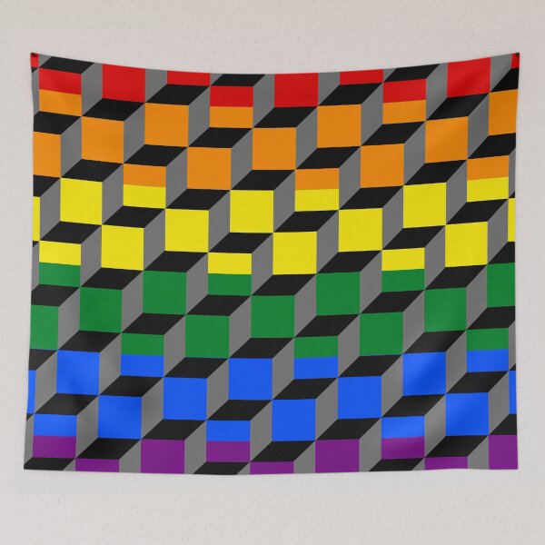 Item preview, Rainbow Geometric Pattern LGBTQ Pride Flag designed and sold by Carl's Clothing.