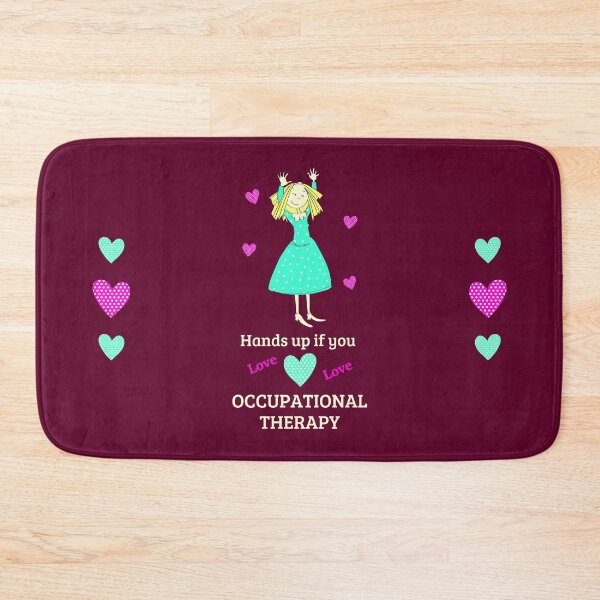 Item preview, Occupational therapy hands up if you love OT burgundy designed and sold by GrammarDance.
