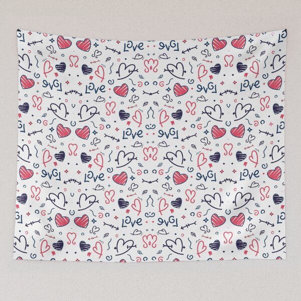 Item preview, Cute Heart Doodle Pattern designed and sold by Laura Vancleave.