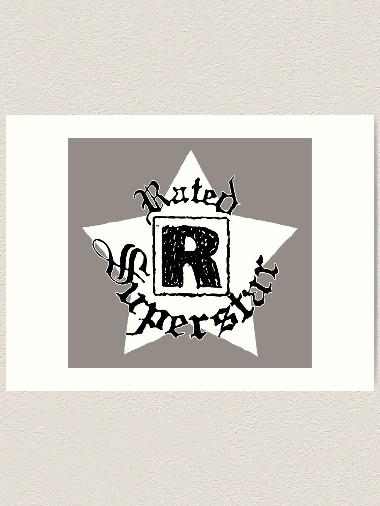 Edge Rated R Superstar Logo Art Print By Sitohangjenglot Redbubble