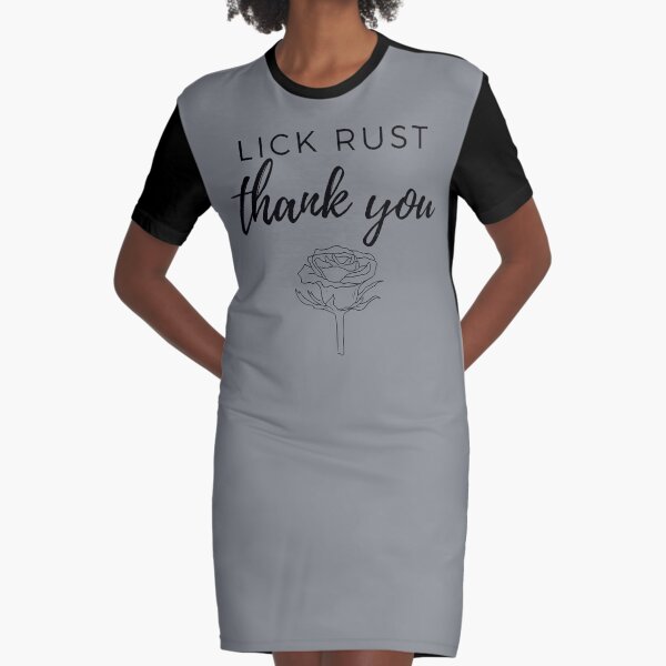 Lick Rust * Thank You Graphic T-Shirt Dress