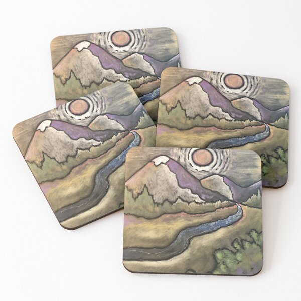 Item preview, MISSING THE MOUNTAINS / Mountain Range / Sun Set / River / Hiking / Climber designed and sold by artenvironments.