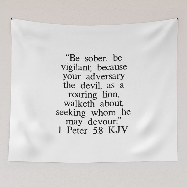 Item preview, 1 Peter 5:8 KJV designed and sold by IBMClothing.