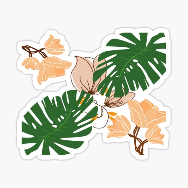 Monstera flower Sticker