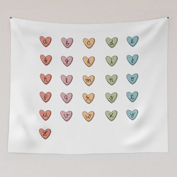 Item preview, Alphabet Letters in Hearts Sticker Pack designed and sold by ravenmandyshop.