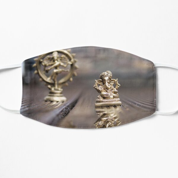 Lord Ganesh reflections in the water with Natraja in the background Mask