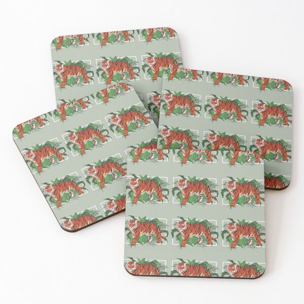 Item preview, Green plants fierce tiger pattern gift design designed and sold by Michael Schmidt.