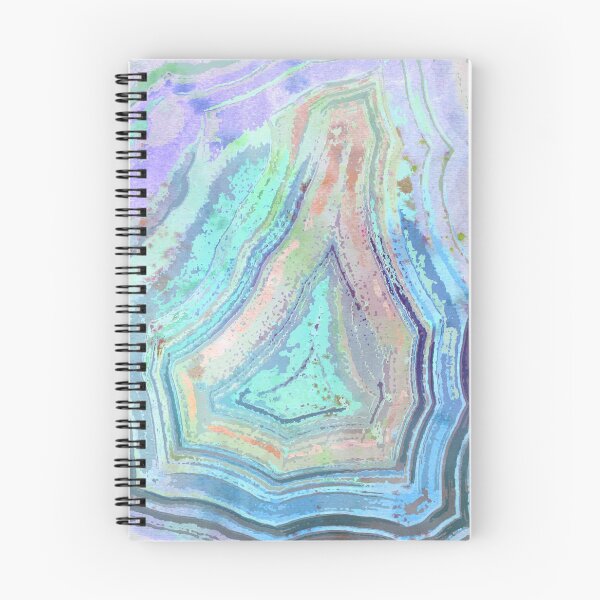 Item preview, Blue Laguna Agate Natural Gem Stone Watercolor Illustration designed and sold by AndreaHelmArt.