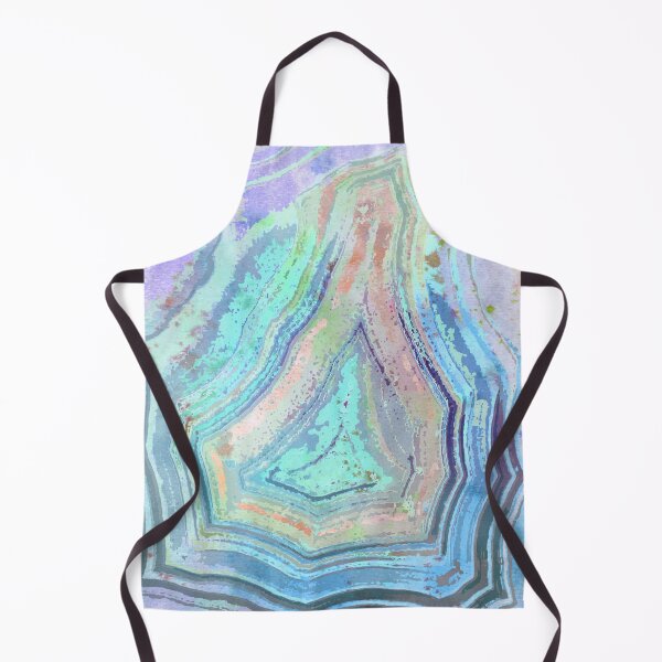 Item preview, Blue Laguna Agate Natural Gem Stone Watercolor Illustration designed and sold by AndreaHelmArt.
