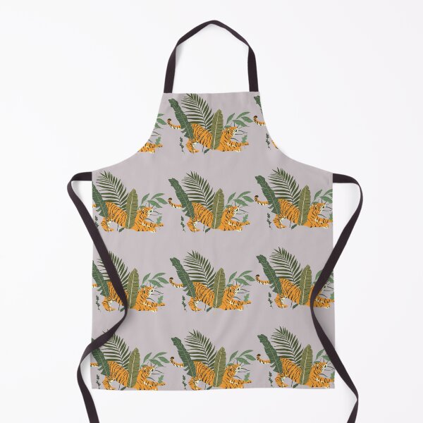 Item preview, Lilac purple leaves and tiger pattern gift design designed and sold by Michael Schmidt.