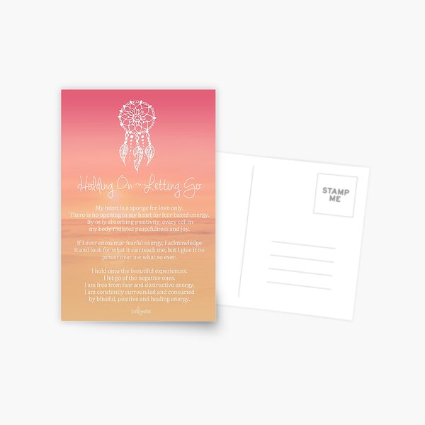 Affirmation - Holding On ~ Letting Go Postcard