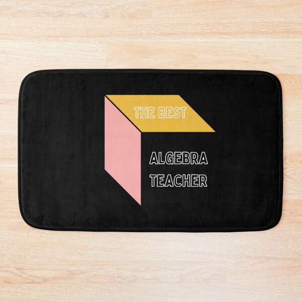 Item preview, The best Algebra teacher Personalized gift for math teacher 3D Cube Pink Yellow and Black designed and sold by conceptDVS.