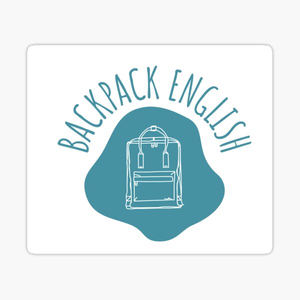 "Backpack English " Sticker by Jpoorvu Redbubble