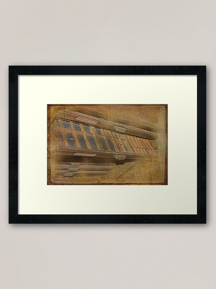 "Typesetting" Framed Art Print for Sale by designingjudy Redbubble