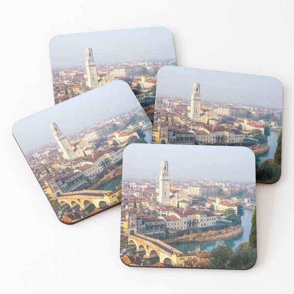 Item preview, Beautiful aerial view of Verona’s cathedral and Ponte Pietra in Italy designed and sold by Ana Fidalgo.
