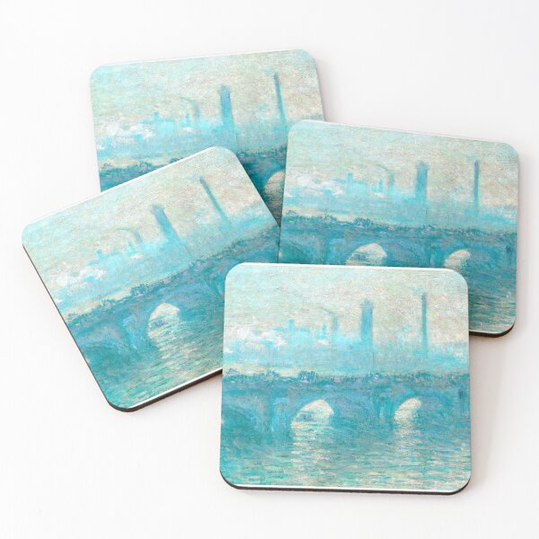 Item preview, monet bridge painting blue green designed and sold by SFTStudio.