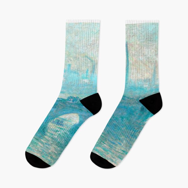 Item preview, monet bridge painting blue green designed and sold by SFTStudio.