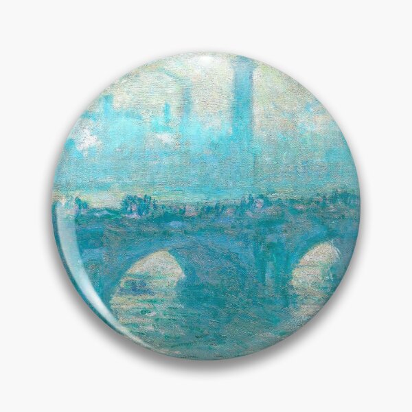 Item preview, monet bridge painting blue green designed and sold by SFTStudio.