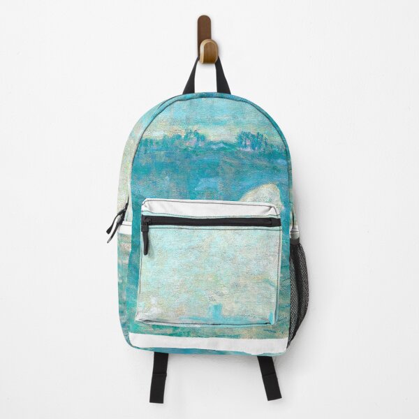 Item preview, monet bridge painting blue green designed and sold by SFTStudio.