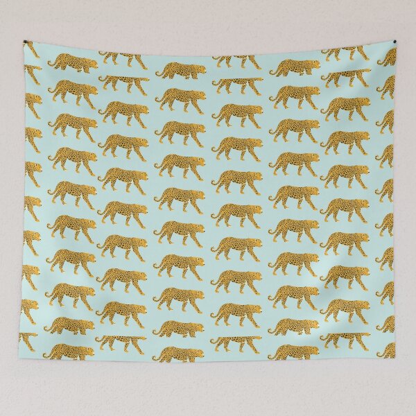 Item preview, Mint green walking leopard pattern gift design designed and sold by Michael Schmidt.