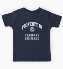 Property of Stargate Command Athletic Wear White ink Kids Tee
