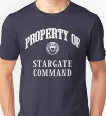 Property of Stargate Command Athletic Wear White ink Unisex T-Shirt