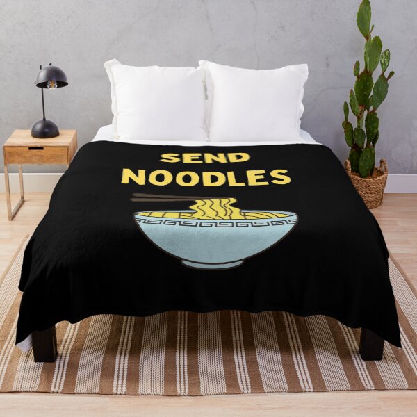 Item preview, Send Noodles Funny Quote Saying Yellow Box Ramen Digital Illustration designed and sold by conceptDVS.