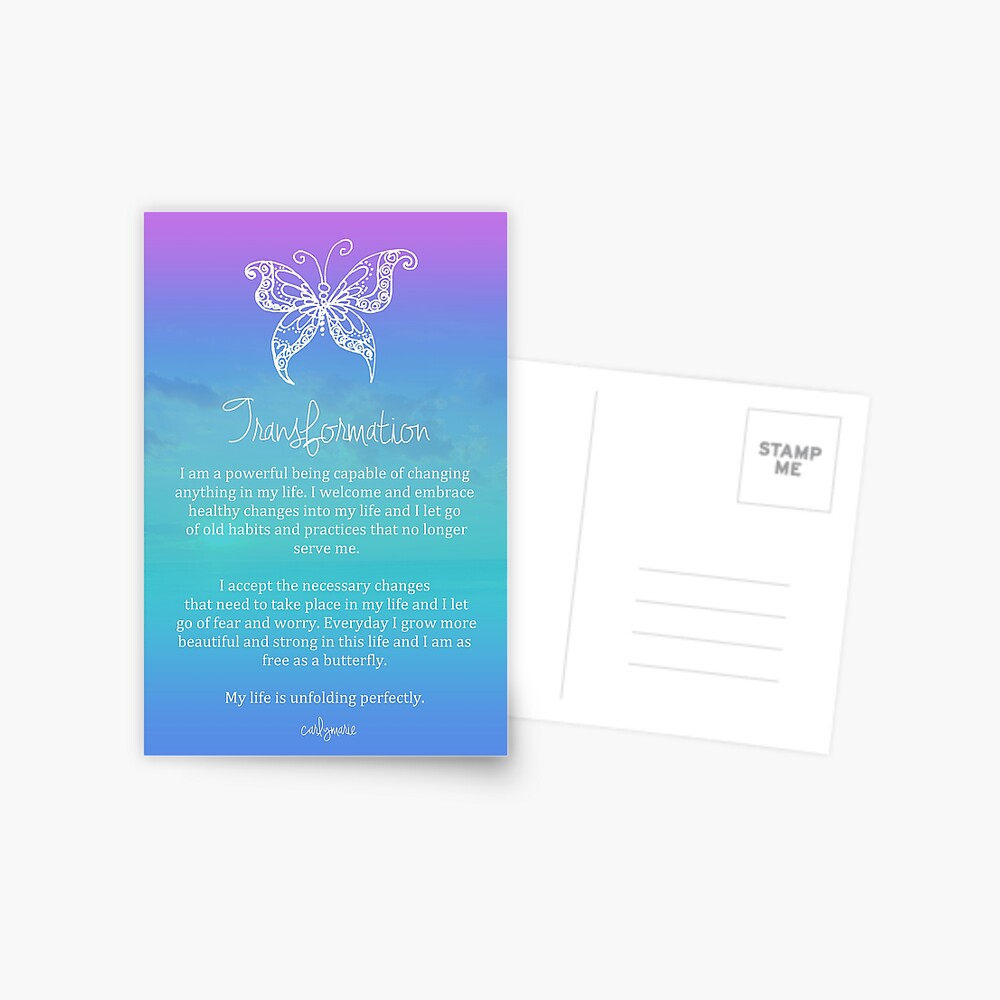 Affirmation - Transformation Postcard