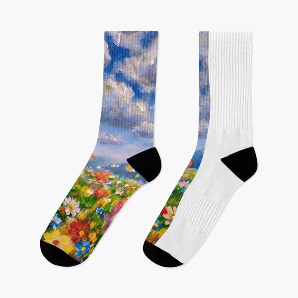 Item preview, Flower field in the mountains designed and sold by rybakowvalery.