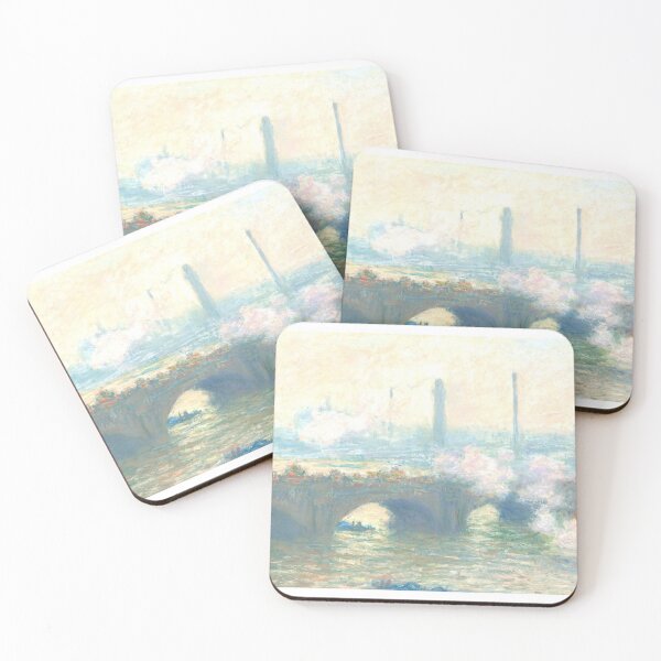 Item preview, monet bridge painting gold yellow designed and sold by SFTStudio.