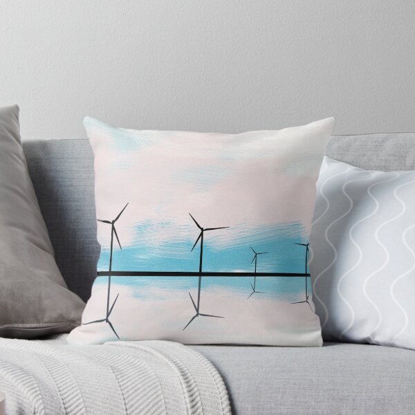 Item preview, Offshore Wind Turbines Landscape Illustration designed and sold by yappei.