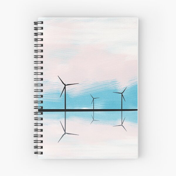 Item preview, Offshore Wind Turbines Landscape Illustration designed and sold by yappei.