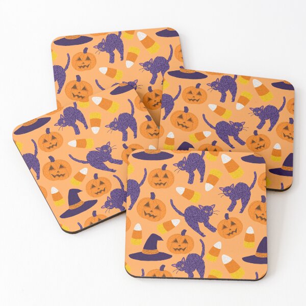 Item preview, Cats, Witch Hats, Candy Corn, and Pumpkins designed and sold by Carmen Burton-Perez.