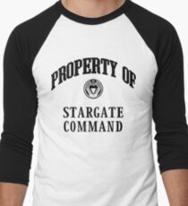Property of Stargate Command Athletic Wear Black ink Men's Baseball ¾ T-Shirt