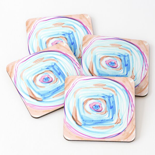Item preview, Abstract Labyrinth in Orange and Blue. designed and sold by FanitsaArt.