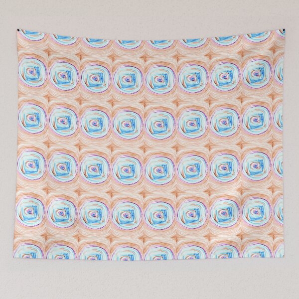Item preview, Abstract Labyrinth in Orange and Blue. designed and sold by FanitsaArt.