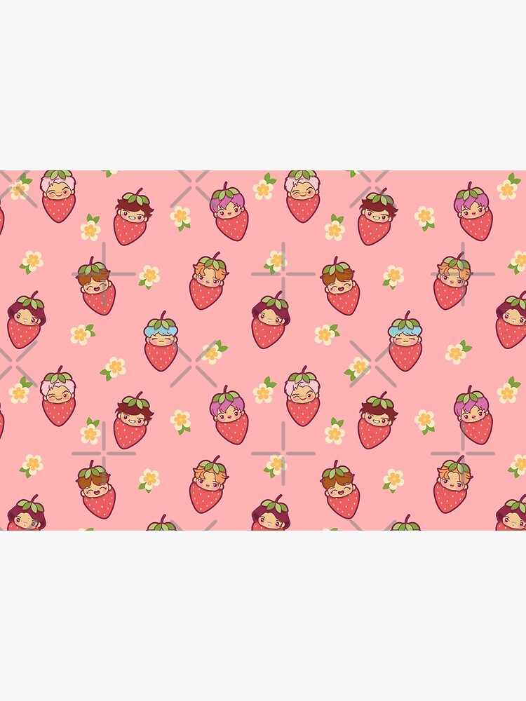 BTS Strawberry Patch PINK ~Masks~ by MikaBees