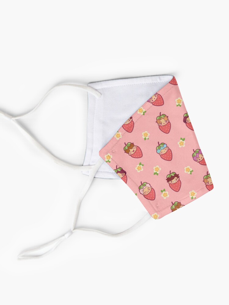 Alternate view of BTS Strawberry Patch PINK ~Masks~ Mask