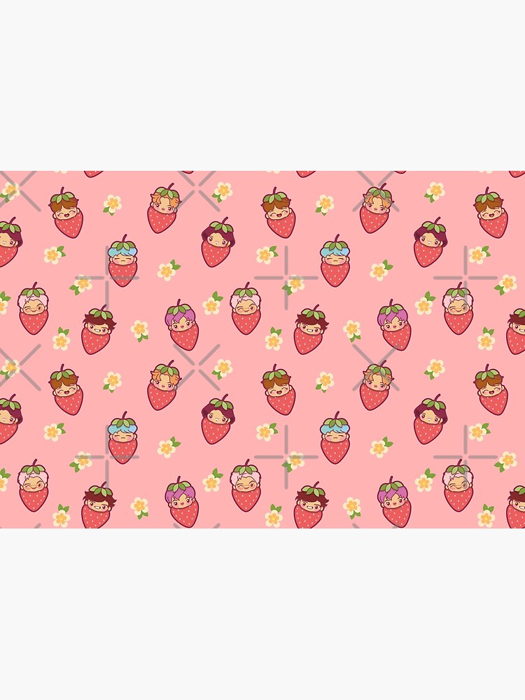 BTS Strawberry Patch PINK ~Journals & Notebooks~ by MikaBees