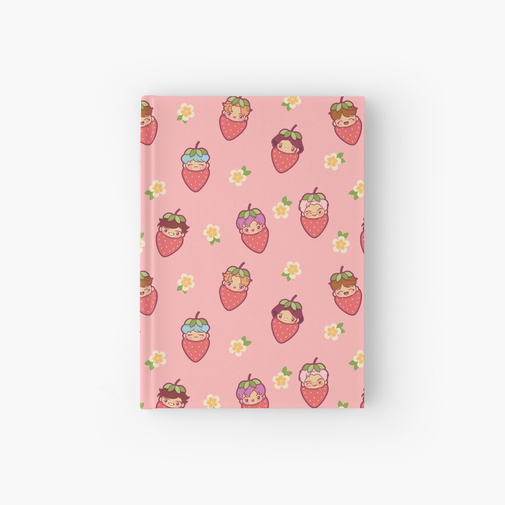 BTS Strawberry Patch PINK ~Journals & Notebooks~ Hardcover Journal