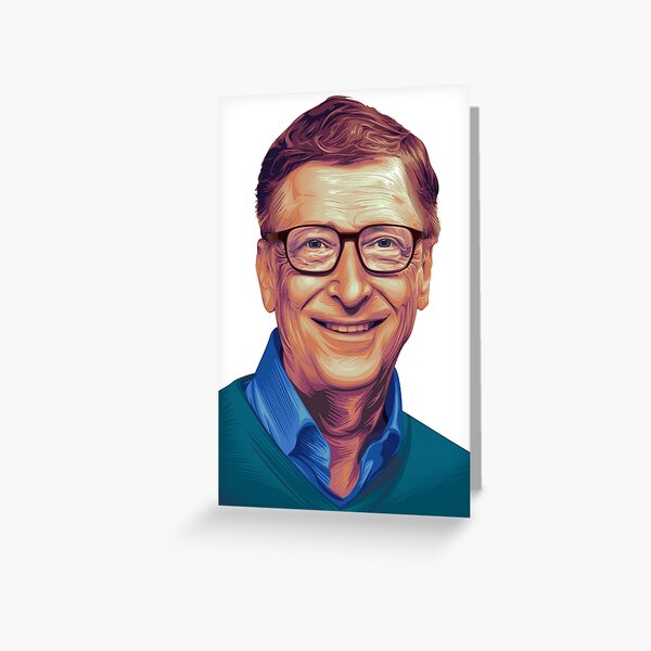 Wallpaper Bill Gates Art Greeting Card